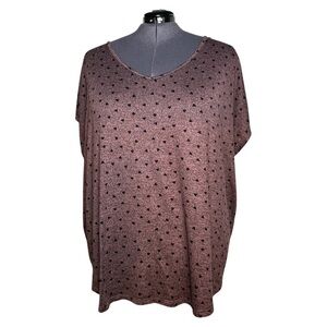 Maurices 24/7 Flawless Cozy Heart Pink Dolman Sleeve Tee (Size 3X)